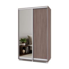 РОЛАНД Шкаф-купе с зеркалом Шимо темный (450*1300) Р432 в Нягани - nyagan.mebel24.online | фото 2