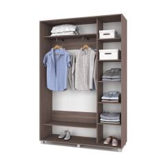 РОЛАНД Шкаф-купе с зеркалом Шимо темный (450*1500) Р452 в Нягани - nyagan.mebel24.online | фото 3