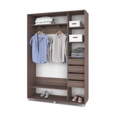 РОЛАНД Шкаф-купе с зеркалом Шимо темный (450*1700) Р472 в Нягани - nyagan.mebel24.online | фото 4
