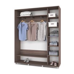 РОЛАНД Шкаф-купе с зеркалом Шимо темный (450*1800) Р482 в Нягани - nyagan.mebel24.online | фото 2