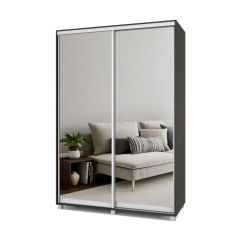 РОЛАНД Шкаф-купе с зеркалами Венге (600*1500) Р653 в Нягани - nyagan.mebel24.online | фото