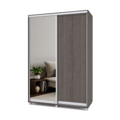 РОЛАНД Шкаф-купе зеркалом Анкор темный (600*1500) Р652 в Нягани - nyagan.mebel24.online | фото