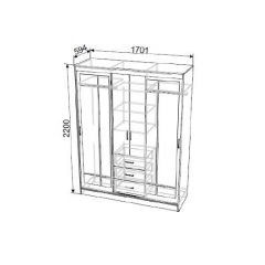 Шкаф-купе ШКП 1 (Венге/Ясень Анкор светлый) в Нягани - nyagan.mebel24.online | фото 3