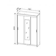 Шкаф-купе ШКП 2 (Венге/Ясень Анкор светлый) в Нягани - nyagan.mebel24.online | фото 4