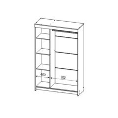 Шкаф-купе ШКП 2 (Венге/Ясень Анкор светлый) в Нягани - nyagan.mebel24.online | фото 3