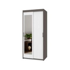ТОМАС Шкаф-купе с зеркалом Анкор темный/светлый Т22 в Нягани - nyagan.mebel24.online | фото