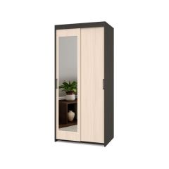 ТОМАС Шкаф-купе с зеркалом Венге/Млечный дуб Т22 в Нягани - nyagan.mebel24.online | фото