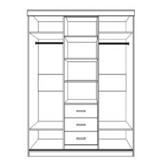 Шкаф-купе комби Юнона (1600) в Нягани - nyagan.mebel24.online | фото 2