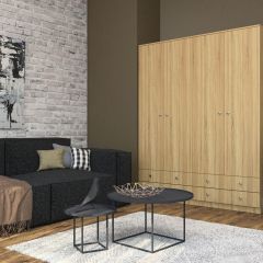Шкаф Нина (М6) Дуб Сонома в Нягани - nyagan.mebel24.online | фото