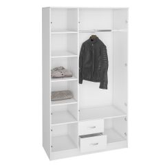 Шкаф Ронда ШК-3 с зеркалом (Белый) в Нягани - nyagan.mebel24.online | фото 2