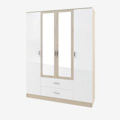 СОФИ СШК1600.1Шкаф 4-х ств с2мя зерк, 2 ящиками в Нягани - nyagan.mebel24.online | фото