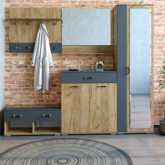 Шкаф ун-й с зеркалом НКМ Бостон Секция 5 в Нягани - nyagan.mebel24.online | фото 2