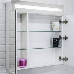 Шкаф-зеркало Аврора 65 с подсветкой LED Домино (DV8006HZ) в Нягани - nyagan.mebel24.online | фото 7