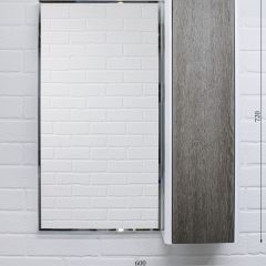 Шкаф-зеркало Uno 60 Дуб серый левый/правый Домино (DU1503HZ) в Нягани - nyagan.mebel24.online | фото 7