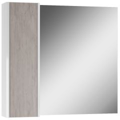 Шкаф-зеркало Uno 80 Дуб серый левый/правый Домино (DU1504HZ) в Нягани - nyagan.mebel24.online | фото 6