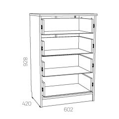 НМ 040.38 Х Комод "Оливия" в Нягани - nyagan.mebel24.online | фото 3