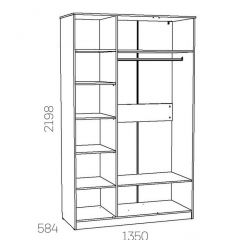 НМ 040.33 Х Шкаф для одежды "Оливия" в Нягани - nyagan.mebel24.online | фото 3
