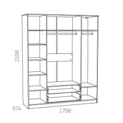 НМ 011.84 Х Шкаф комбинированный "Оливия" в Нягани - nyagan.mebel24.online | фото 3