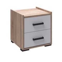 Спальня Соната Тумба прикроватная (дуб сонома/белый) в Нягани - nyagan.mebel24.online | фото