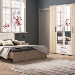 Спальня Соната Тумба прикроватная (дуб сонома/белый) в Нягани - nyagan.mebel24.online | фото 3
