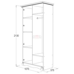 Спальный гарнитур Ольга-1Н (модульная) в Нягани - nyagan.mebel24.online | фото 3