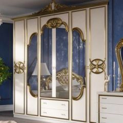 Спальный гарнитур Ольга (модульная) беж/золото в Нягани - nyagan.mebel24.online | фото 2