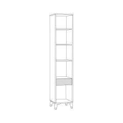 Стеллаж 13.145 Миндаль в Нягани - nyagan.mebel24.online | фото 3