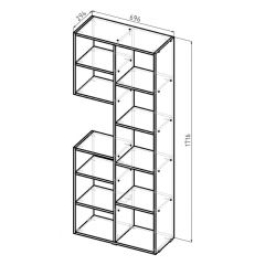 Стеллаж Элемент-2 (дуб сонома) в Нягани - nyagan.mebel24.online | фото 5