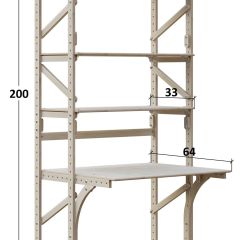 Стеллаж+стол Конструктор Арт.СRСт1-1 в Нягани - nyagan.mebel24.online | фото 2