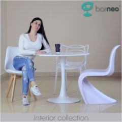 Стол Barneo T-3 Tulip style (RAL9003 белый, D80) в Нягани - nyagan.mebel24.online | фото 5