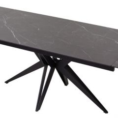 Стол FORIO 160 MATT BLACK MARBLE SOLID CERAMIC / BLACK, ®DISAUR в Нягани - nyagan.mebel24.online | фото 5