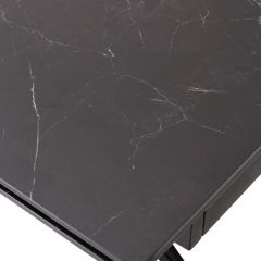 Стол FORIO 160 MATT BLACK MARBLE SOLID CERAMIC / BLACK, ®DISAUR в Нягани - nyagan.mebel24.online | фото 9