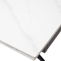 Стол FORIO 160 MATT WHITE MARBLE SOLID CERAMIC / BLACK, ®DISAUR в Нягани - nyagan.mebel24.online | фото 9