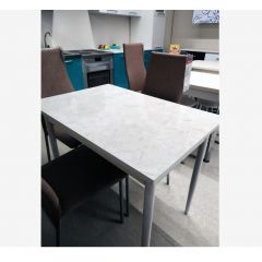 Стол Жизель (950*640) калаката/белый матовый в Нягани - nyagan.mebel24.online | фото