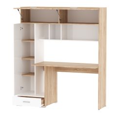 Стол компьютерный ПКС-1 (дуб сонома/белый глянец) в Нягани - nyagan.mebel24.online | фото 3