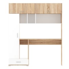 Стол компьютерный ПКС-1 (дуб сонома/белый глянец) в Нягани - nyagan.mebel24.online | фото 4