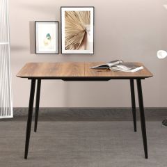 Стол Корсика В1 (дуб Вотан/черный) в Нягани - nyagan.mebel24.online | фото 2