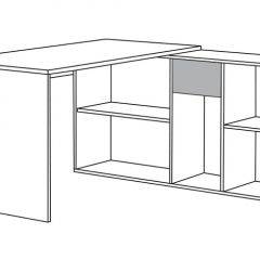 Стол письменный Лайт 03.245 F (белый) в Нягани - nyagan.mebel24.online | фото 3