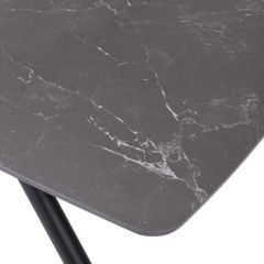 Стол RIVOLI 140 MATT BLACK MARBLE SOLID CERAMIC / BLACK, ®DISAUR в Нягани - nyagan.mebel24.online | фото 10