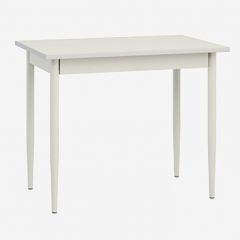Стол Темп 1 (белый/кромка ПВХ 2мм/ножки металл белые d40) в Нягани - nyagan.mebel24.online | фото