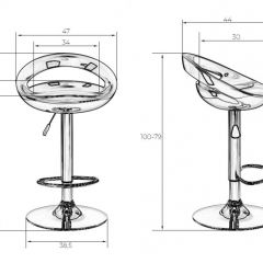 Стул барный DOBRIN DISCO LM-1010 (белый) в Нягани - nyagan.mebel24.online | фото 2