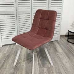 Стул CHILLI-Q SQUARE розовый #15, велюр / белый каркас, 4 шт./1 к, М-City в Нягани - nyagan.mebel24.online | фото 4