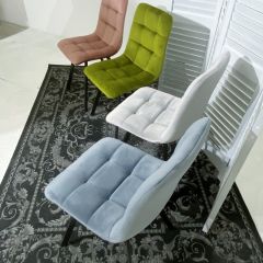 Стул CHILLI SQUARE BLUVEL-03 светло-серый, велюр / черный каркас М-City в Нягани - nyagan.mebel24.online | фото 2