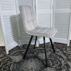 Стул CHILLI SQUARE BLUVEL-03 светло-серый, велюр / черный каркас М-City в Нягани - nyagan.mebel24.online | фото 3