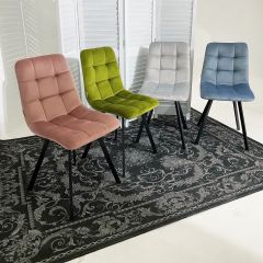 Стул CHILLI SQUARE BLUVEL-03 светло-серый, велюр / черный каркас М-City в Нягани - nyagan.mebel24.online | фото 5