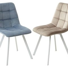 Стул CHILLI SQUARE G108-56 пудровый синий, велюр/ белый каркас М-City в Нягани - nyagan.mebel24.online | фото 3