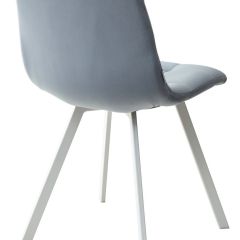 Стул CHILLI SQUARE G108-56 пудровый синий, велюр/ белый каркас М-City в Нягани - nyagan.mebel24.online | фото 4