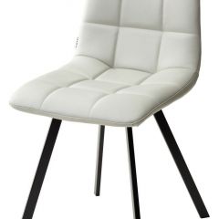 Стул CHILLI SQUARE HK017-03 светло-серый, PU/ черный каркас М-City в Нягани - nyagan.mebel24.online | фото