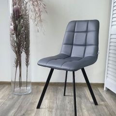 Стул CHILLI SQUARE HK017-09 серо-черничный, PU/ черный каркас М-City в Нягани - nyagan.mebel24.online | фото 5