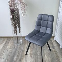 Стул CHILLI SQUARE HK017-09 серо-черничный, PU/ черный каркас М-City в Нягани - nyagan.mebel24.online | фото 7